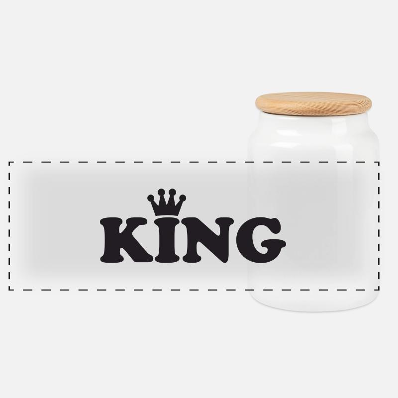 kingsize - Panorama Keksdose mit Holzdeckel - Weiß