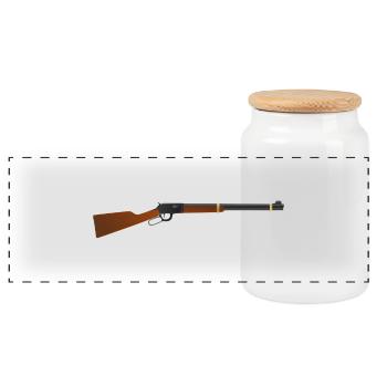 cowboy ranger rancher sheriff horse wester - Panorama Keksdose mit Holzdeckel - Weiß - Vorne