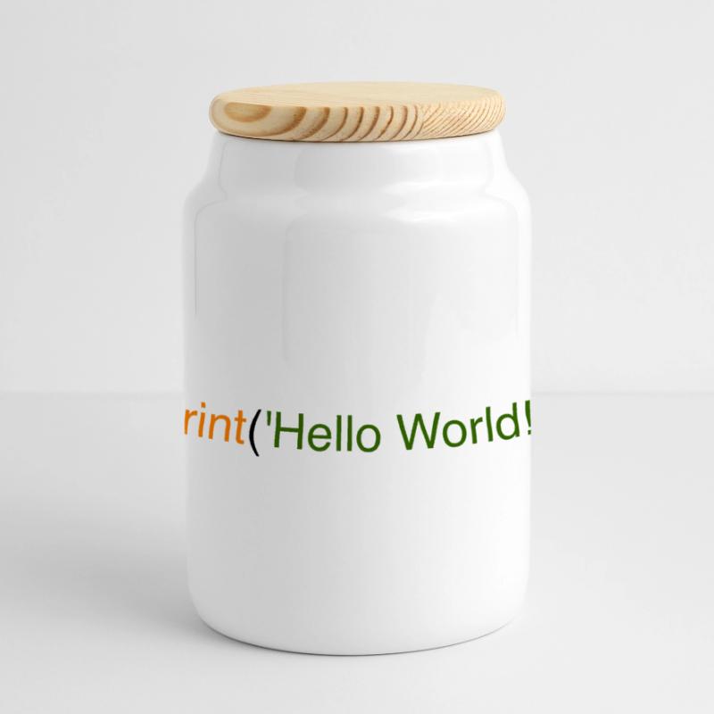 Hello World Python Panorama Keksdose mit Holzdeckel