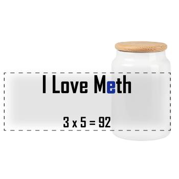 i love meth - Panorama Keksdose mit Holzdeckel - Weiß - Vorne