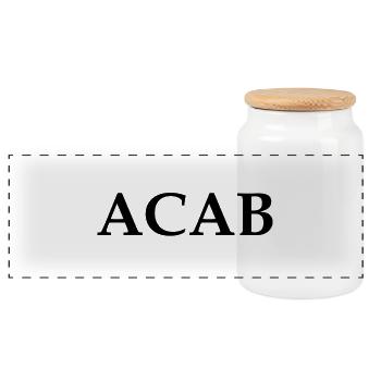 ACAB - Spongebozz - Panoramic Cookie Jar with Wooden Lid - white - Front