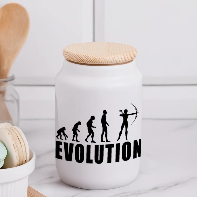 EVOLUTION ARCHERY Gift Panoramic Cookie Jar with Wooden Lid