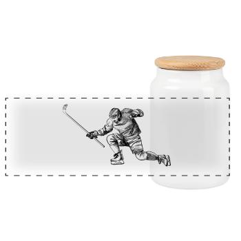 goal - Boîte à biscuits avec couvercle en bois - blanc - Devant