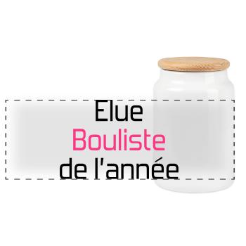 Petanque / Boules / Sport / Bouliste - Boîte à biscuits avec couvercle en bois - blanc - Devant