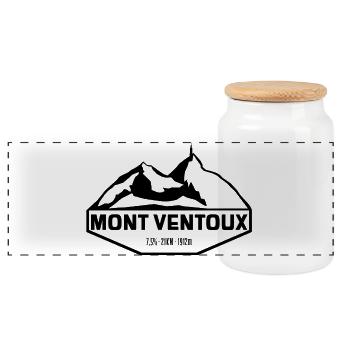 Mont Ventoux Slim Black Edition - Panorama Keksdose mit Holzdeckel - Weiß - Vorne