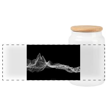 Digital Matterhorn P - Panoramic Cookie Jar with Wooden Lid - white - Front