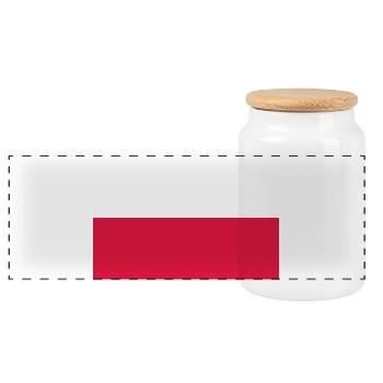 Flagge von Polen Plakat Polen Polen Pologne - Panorama Keksdose mit Holzdeckel - Weiß - Vorne