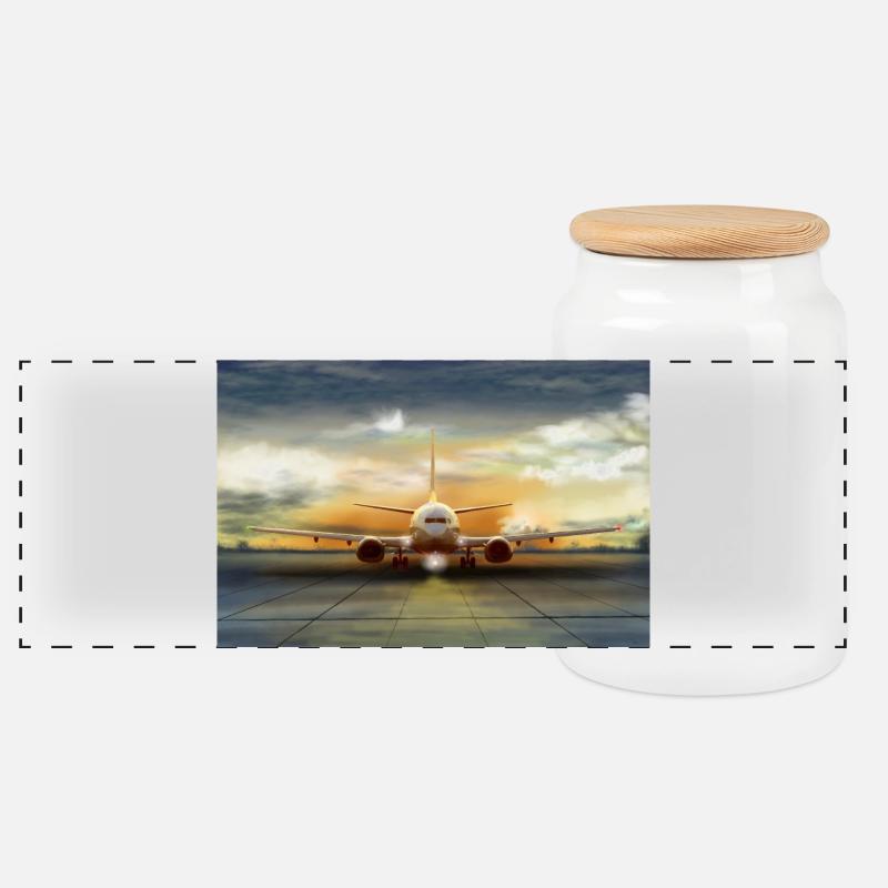 737 - Boîte à biscuits avec couvercle en bois - blanc