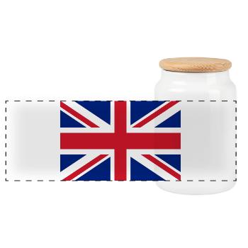 Montrez vos couleurs - Royaume-Uni - Boîte à biscuits avec couvercle en bois - blanc - Devant