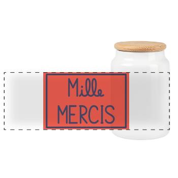 MAÎTRESSE. MERCI. MERCI MAÎTRESSE - Boîte à biscuits avec couvercle en bois - blanc - Devant
