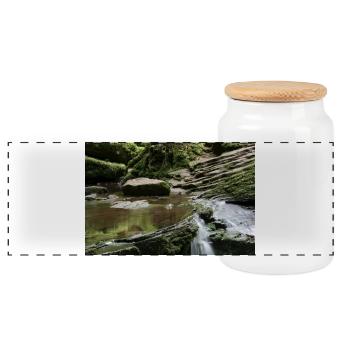 MONBACH DANS LE NORD DE LA FORÊT-NOIRE - Boîte à biscuits avec couvercle en bois - blanc - Devant
