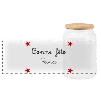 VATERTAG. FROHER VATERTAG. PAPA. ALLES GUTE ZUM GEBURTSTAG. - Panorama Keksdose mit Holzdeckel - Weiß - Vorne