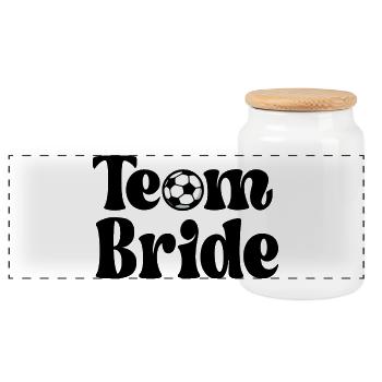 ÉQUIPE BRIDE FOOTBALL FOOTBALL - Boîte à biscuits avec couvercle en bois - blanc - Devant