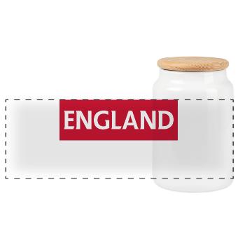 T-shirt anglais Luton Feelings - Boîte à biscuits avec couvercle en bois - blanc - Devant