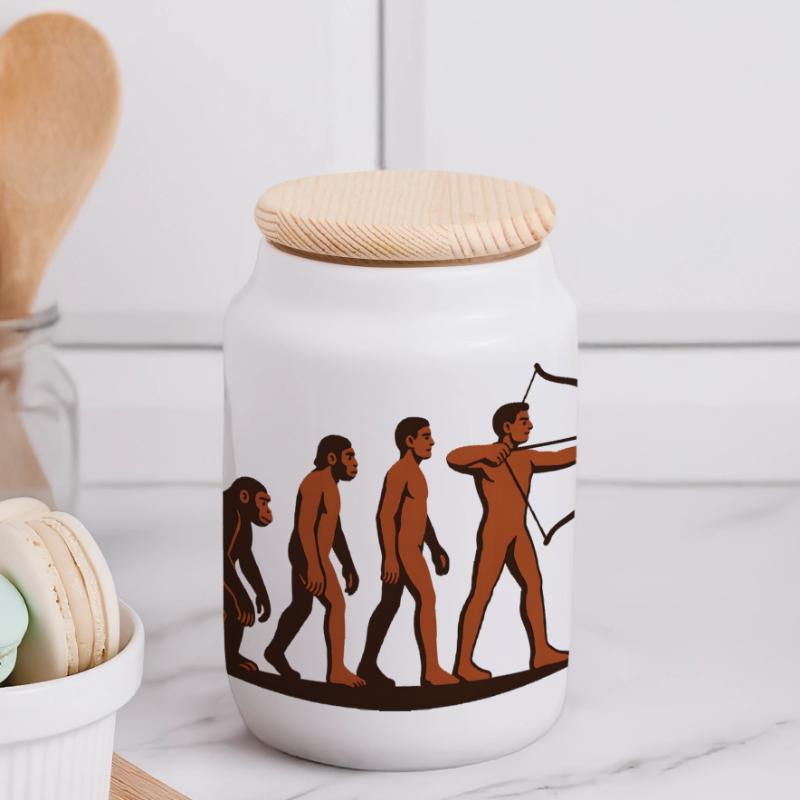 Archer cible à arc Evolution Archery Boîte à biscuits avec couvercle en bois