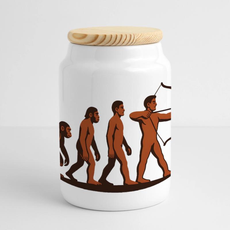 Archer cible à arc Evolution Archery Boîte à biscuits avec couvercle en bois