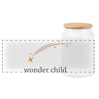 Arc de l’Enfant Merveilleux et de l’Étoile Filante - Boîte à biscuits avec couvercle en bois - blanc - Devant