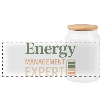Self Care, Healing In Progress, Rest, Soft - Panoramic Cookie Jar with Wooden Lid - white - Front