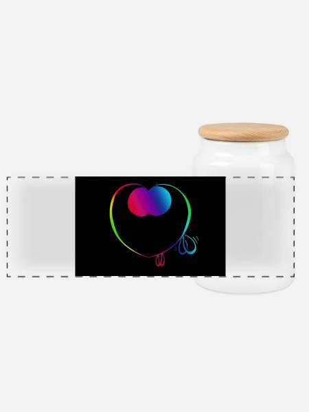 Trickster Too süßes Poster - Panorama Keksdose mit Holzdeckel - Weiß