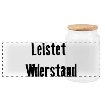 Leistet_wiederstand - Panoramic Cookie Jar with Wooden Lid - white - Front