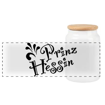 PrinzHessin the classic from Bembeltown Design - Panoramic Cookie Jar with Wooden Lid - white - Front