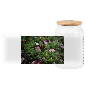Monde miniature du monde fabiolous - Boîte à biscuits avec couvercle en bois - blanc - Devant