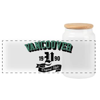 T-shirt Arch de style original de Vancouver - Boîte à biscuits avec couvercle en bois - blanc - Devant