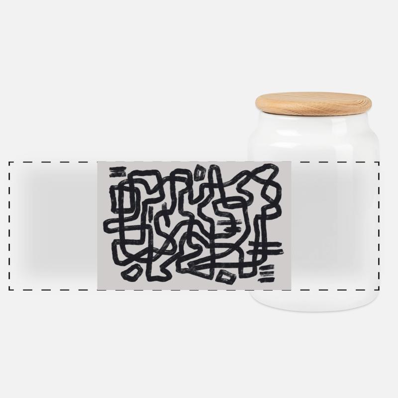 Routing Silence - Boîte à biscuits avec couvercle en bois - blanc