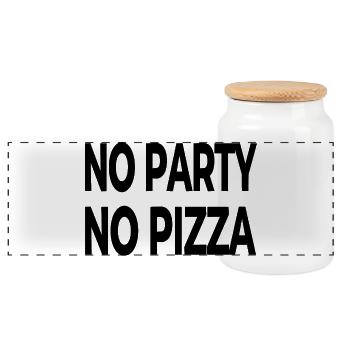 Party - Panorama Keksdose mit Holzdeckel - Weiß - Vorne