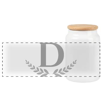 D - Panorama Keksdose mit Holzdeckel - Weiß - Vorne