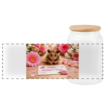 Chico 11 : Fête des Mères 2026 - Boîte à biscuits avec couvercle en bois - blanc - Devant