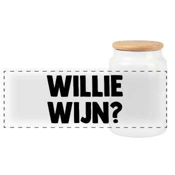 Willie Wijn ? - Pays-Bas Pays-Bas - Boîte à biscuits avec couvercle en bois - blanc - Devant