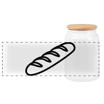 wand - Panoramic Cookie Jar with Wooden Lid - white - Front