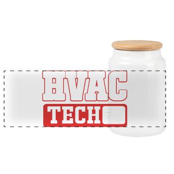 Technicien en climatisation de chauffage Technicien en réfrigération - Boîte à biscuits avec couvercle en bois - blanc - Devant