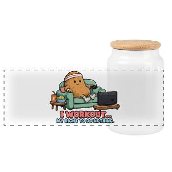 CouchPotato - Panorama Keksdose mit Holzdeckel - Weiß - Vorne