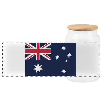 Montrez vos couleurs - Australie - Boîte à biscuits avec couvercle en bois - blanc - Devant