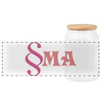 OMA Laws - Panoramic Cookie Jar with Wooden Lid - white - Front