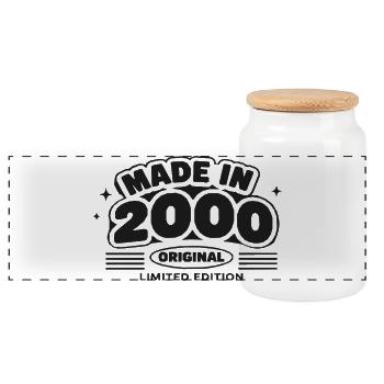 2000 Original Limited Edition - Panoramic Cookie Jar with Wooden Lid - white - Front