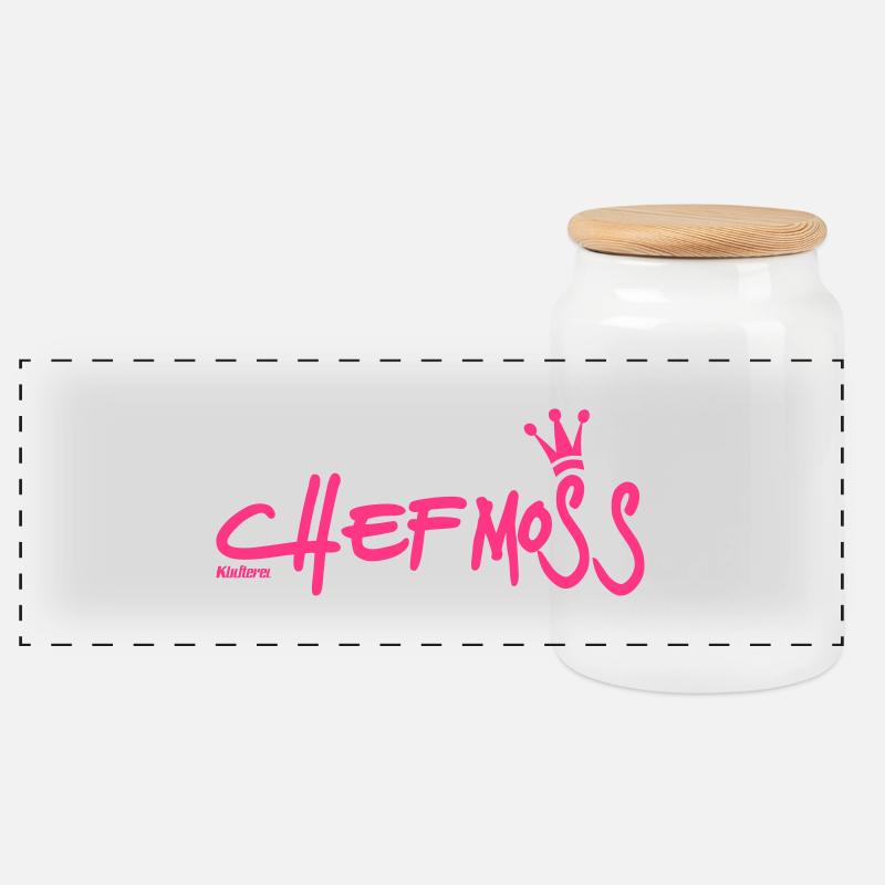 Chefmoss - Panorama Keksdose mit Holzdeckel - Weiß
