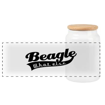 Beagle - Panorama Keksdose mit Holzdeckel - Weiß - Vorne