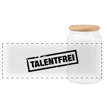 Talentfrei Stempel - Panorama Keksdose mit Holzdeckel - Weiß - Vorne
