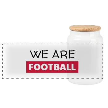 Football - Fußball - Fútbol - Calcio - Foot - Cool - Boîte à biscuits avec couvercle en bois - blanc - Devant