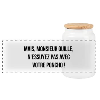 Cinéma / Citation / Série télé / Geek - Boîte à biscuits avec couvercle en bois - blanc - Devant