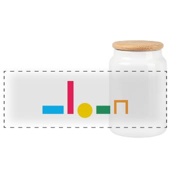 Parkour Freerunning "Full Send" - Panoramic Cookie Jar with Wooden Lid - white - Front
