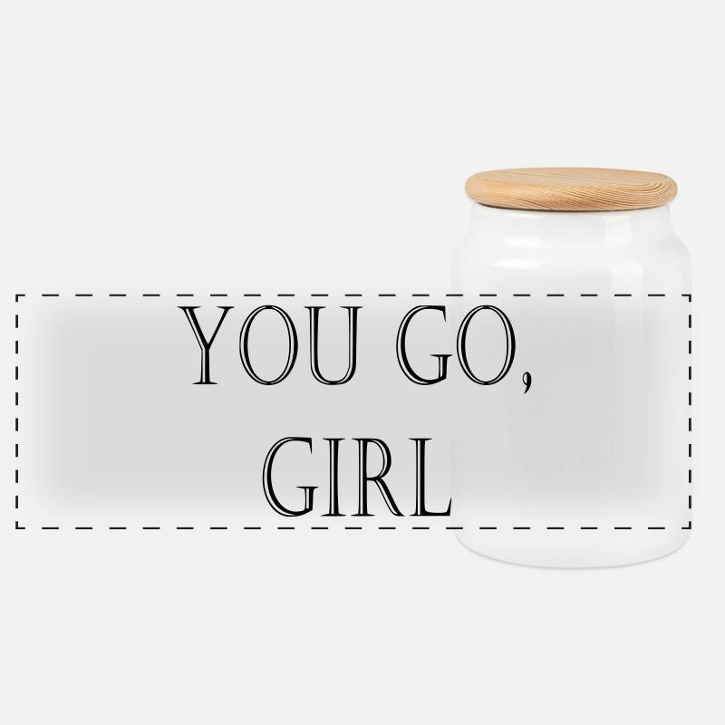 YouGoGirl - Panorama Keksdose mit Holzdeckel - Weiß