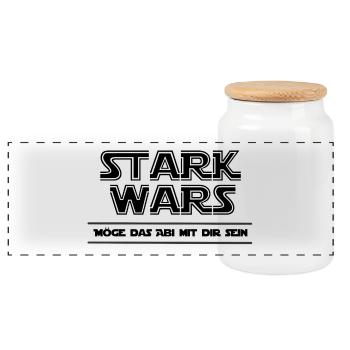 Stark wars - Panorama Keksdose mit Holzdeckel - Weiß - Vorne