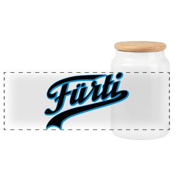 Fürti | Bayern | Verabschiedung | Wiesen | - Panoramic Cookie Jar with Wooden Lid - white - Front