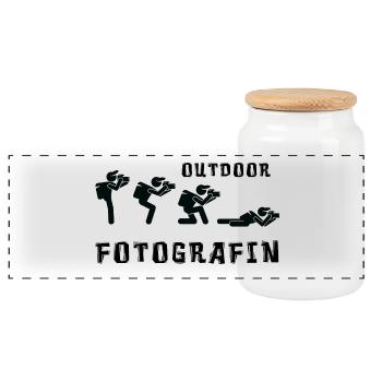 Outdoor Fotografin - Panorama Keksdose mit Holzdeckel - Weiß - Vorne