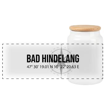 Koordinaten Bad Hindelang - Panorama Keksdose mit Holzdeckel - Weiß - Vorne