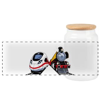 ENGRENAGES DE TÊTE - Boîte à biscuits avec couvercle en bois - blanc - Devant